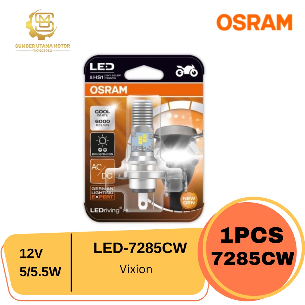 Osram HS1 New Gen AC/DC ไฟ LED มอเตอร์ไซค์ – 7285CW 12V 5/5.5W Cool White
