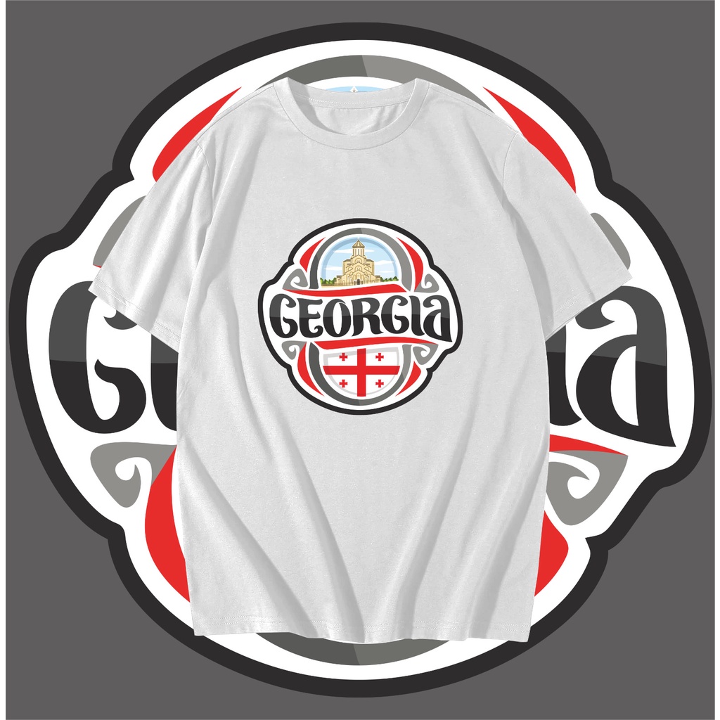 GEORGIA CLOTHES - เสื้อยืดพร้อมฉลากสําหรับ SOUVENIRS - GEORGIA TSHIRT SOUVENIR