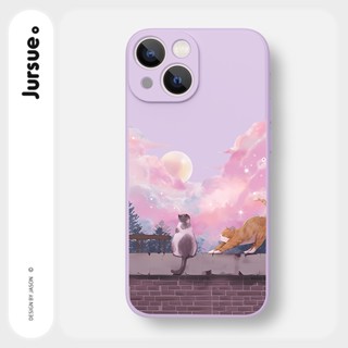 JURSUE เคสไอโฟน เคสซิลิโคนนุ่มกันกระแทกน่ารักตลก เคสโทรศัพท์ Compatible for iPhone 14 13 12 11 Pro Max SE 2020 X XR XS 8 7 6 6S Plus พลัส Y3087