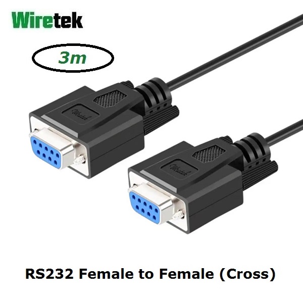 RS232 สาย Female to Female Cross Series 3 เมตร WIRETEK