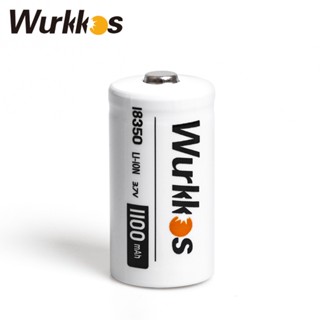 Wurkkos แบตเตอรี่ 18350 3.7V 1100Mah 10C ระบายน้ําได้สูง 2 ชิ้น 4 ชิ้น 8 ชิ้น (พร้อมไฟฉาย SM11)