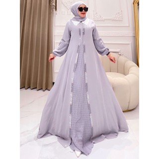 Unna_store.2019/ Gamis Abaya Turkey Sarah ชุดเดรส ปักลาย สไตล์โมเดิร์น หรูหรา หรูหรา สีดํา สําหรับผู้หญิงมุสลิม