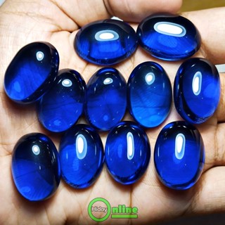 King Sapphire ROYAL BLUE KASHMIR OVAL คริสตัลด้านบน