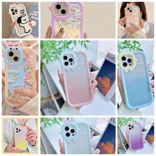 เคส Samsung A54 5G A14 4G 5G A34 5G A03 Core A04E เคสโทรศัพท์มือถือตัวการ์ตูนตัวเล็กตัวการ์ตูนเคสโทรศัพท์มือถือสีไล่ระดับสี