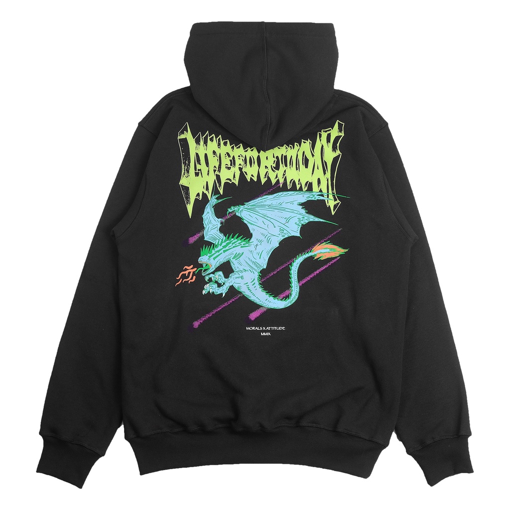 WYVERN HEAVY WEIGHT HOODIE สีดํา