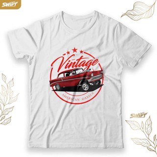 เสื้อยืด ลายกล้ามเนื้ออเมริกัน 1957 Chevy Gasser สไตล์วินเทจ DISTRO