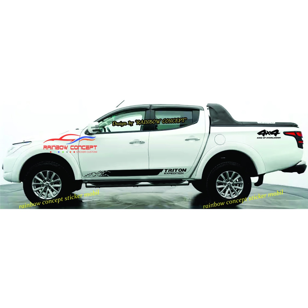 สติ๊กเกอร์ตัวถังแถบออฟโรด Mitsubishi Triton expedition 4x4