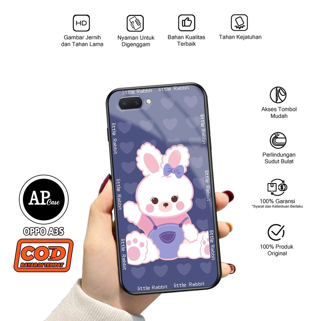 Oppo A3S / REALME C1 Hardcase 2D เคสเคลือบเงา Motif B34R