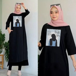 Yr- LONG Tunic HIJAB เสื้อทูนิค ทํางานร่วมกันล่าสุด ผู้หญิง 8