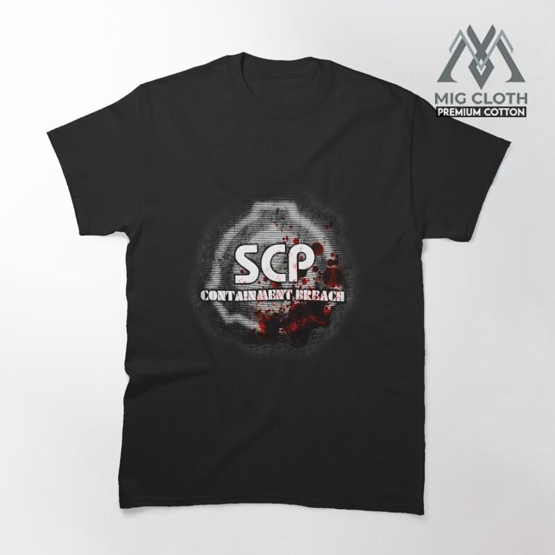 เสื้อยืด SCP ประกอบด้วย Breach Logo 263 ระดับพรีเมียม