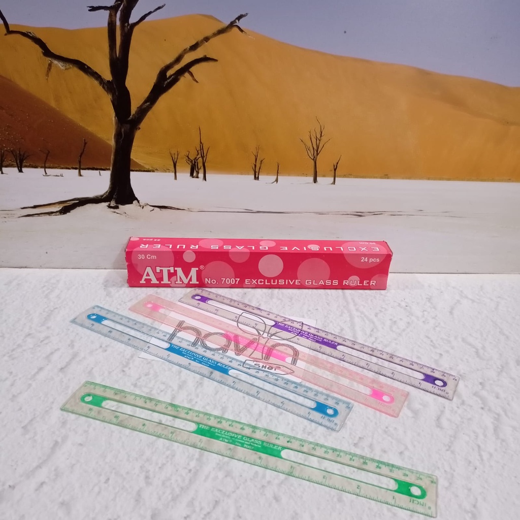 (1 PC) 30 CM CLEAR RULER ATM RULER LINE