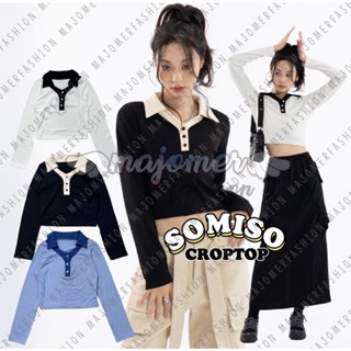 คุณผู้หญิง | Somiso CROP TOP - เสื้อเชิ้ตแขนยาว คอปก