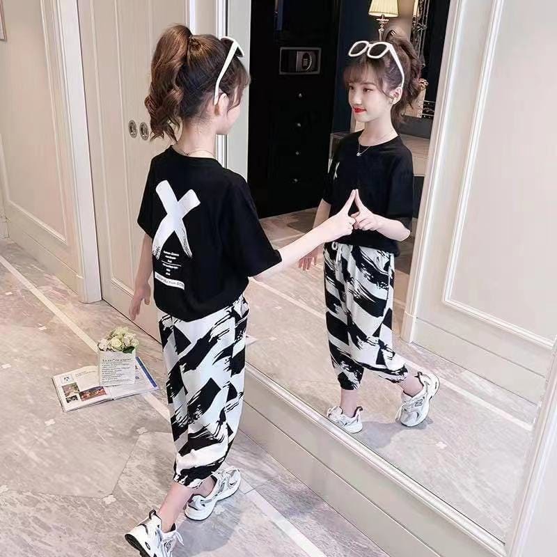 Girls& 39; DAILY SETTINGS GIRLS& 39; LONG PANTS SET CROSS PLAY SET