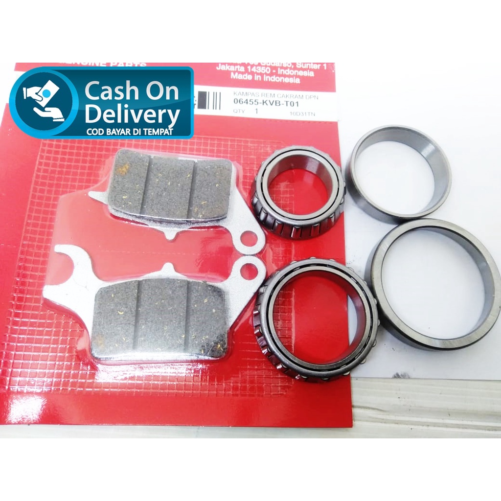 ผ้าเบรคหน้าสําหรับ Honda Beat, Vario 06455-KVB-T01 + คอลัมน์พวงมาลัยแข่งไม้ไผ่