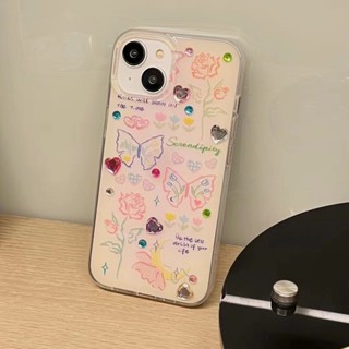 เคสโทรศัพท์มือถือ tpu แบบนิ่ม ลายผีเสื้อ สําหรับ iPhone 14 14promax 14pro 12PRO 13 13pro 13promax 12promax