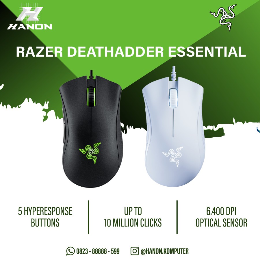 เมาส์สําหรับเล่นเกม Razer Deathadder Essential / Deathadder ต้นฉบับอย่างเป็นทางการ