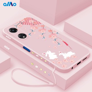 เคสโทรศัพท์มือถือแบบนิ่ม ลายกระต่ายนําโชค สร้างสรรค์ สําหรับ Oppo Reno8 T 4G 5G A78 5G Reno8 T 4G 5G A17K A17 A77s A77 5G A57