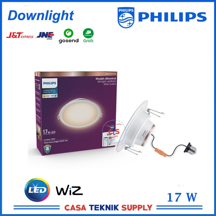 [สมาร ์ ท ] Philips Downlight Smart Led Wifi 17W 17W ปรับแต ่ งได ้ สีขาว [Lamp ]