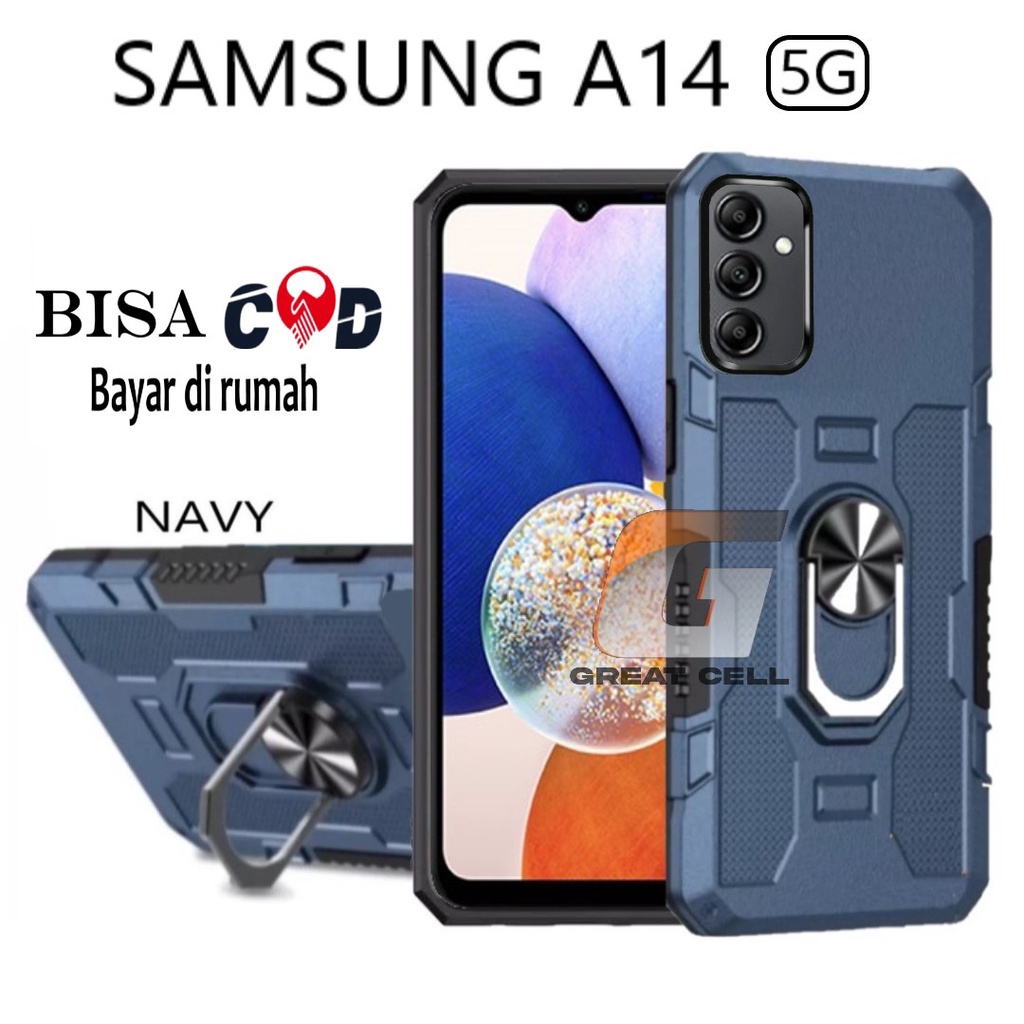 ใหม่ SAMSUNG A14 (5G)- HARD CASE-- STANDING CASE ROBOT HIT EYE RING-HARDING HARD CASE STANDING ROBOT