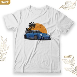 เสื้อยืด พิมพ์ลาย RWB porsche 993 rauh welt begriff BAJU DISTRO