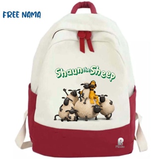 Shaun THE SHEEP UNISEX กระเป๋าเป้นักเรียน ลายการ์ตูน (ฟรีชื่อ)