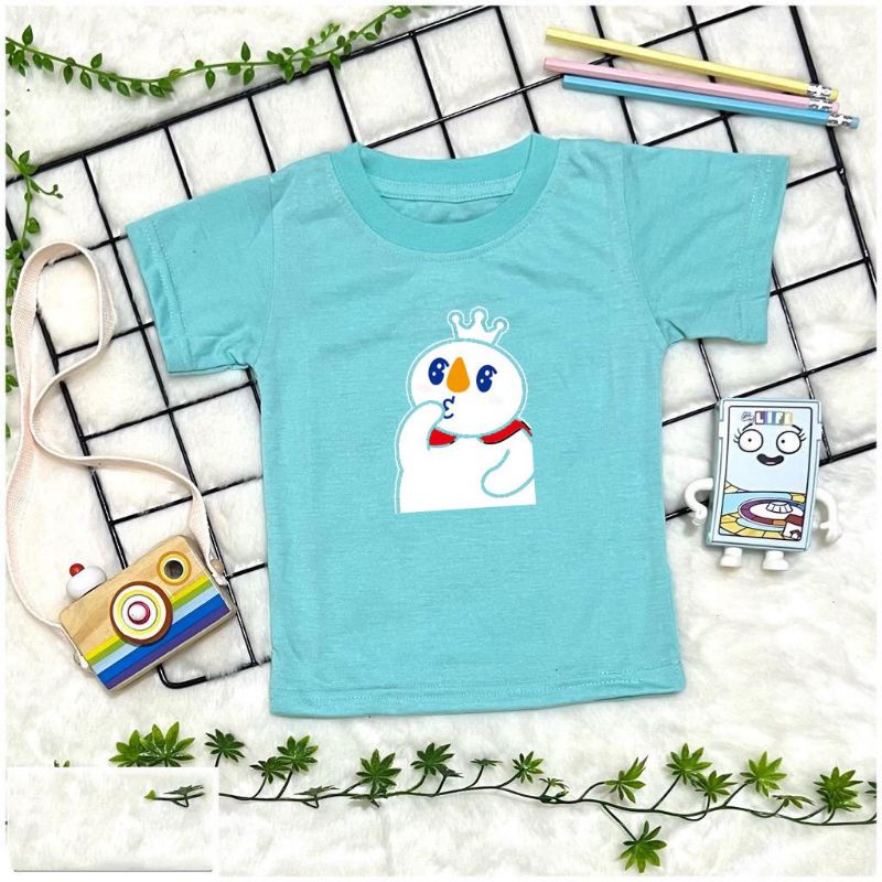 เสื้อผ้าเด็กน่ารักกับ OF THE KING MIXUE Motif / SNOW DOLL / เสื้อยืดแขนสั้น Top / สกรีนลายดิจิตอล เส