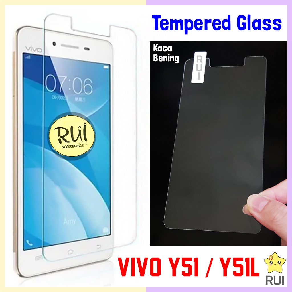 กระจกนิรภัย Vivo Y51 / Y51L Anti-Scratch Clear Glass Screen Guard Protector 2015 เก่า