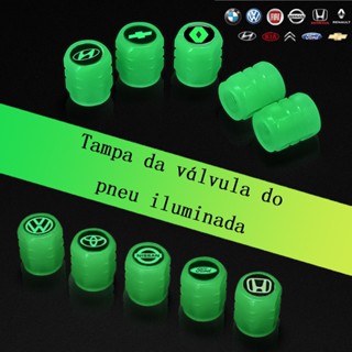 4 ชิ้น เรืองแสง รถ วาล์ว ครอบคลุม เรืองแสง ยาง วาล์ว ครอบคลุม เรืองแสงในที่มืด รถจักรยานยนต์ รถจักรยาน ล้อ ปลั๊ก ยาง ฮับ ฝาครอบตกแต่ง