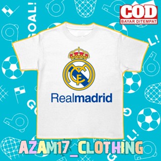 เสื้อยืด ลายทีมฟุตบอล Real Madrid FC สําหรับเด็กผู้ชาย และเด็กผู้หญิง