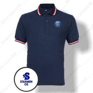  เสื้อยืดโปโล แขนสั้น พิมพ์ลายโลโก้ PARIS PSG 3 ปก สําหรับผู้ชาย