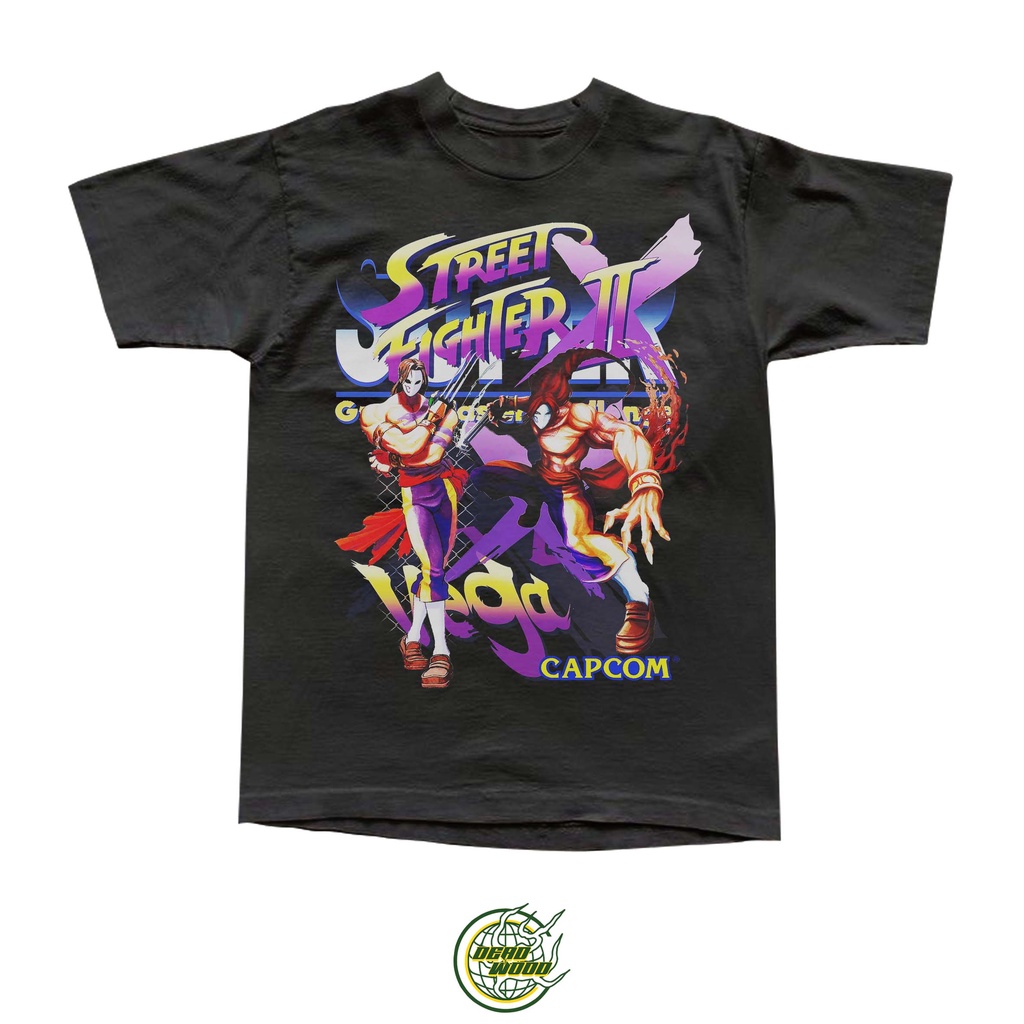 เสื้อยืด VINTAGE STREET FIGHTER II GRAND MASTER CHALLENGE: VEGA RETRO STYLE