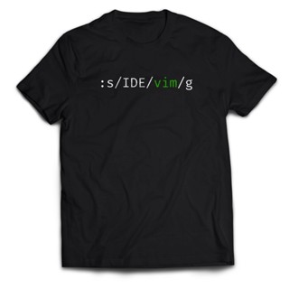 เสื้อยืด พิมพ์ลาย VIM CODE Programmer Idea สําหรับผู้ชาย และผู้ใหญ่