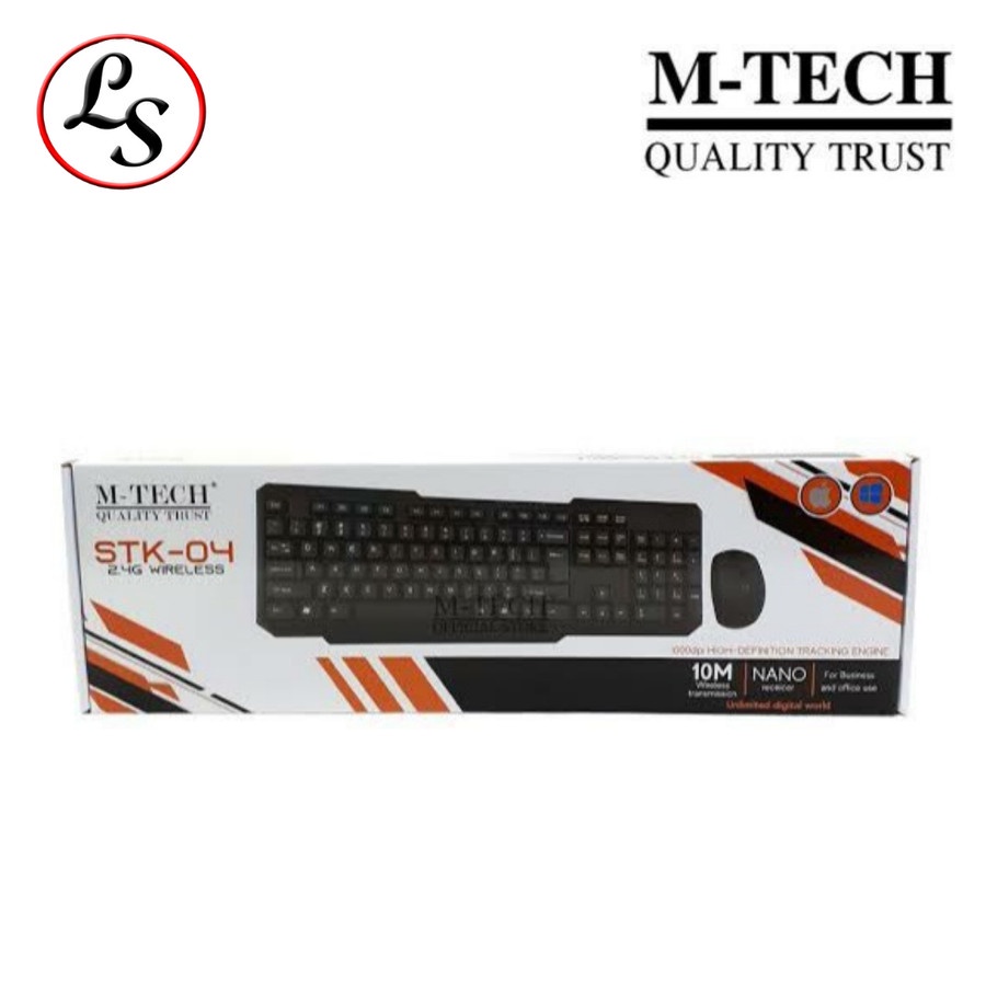 M-TECH คีย์บอร์ดเมาส์ STK-04 / Mtech STK 04 Combo Bundle Package