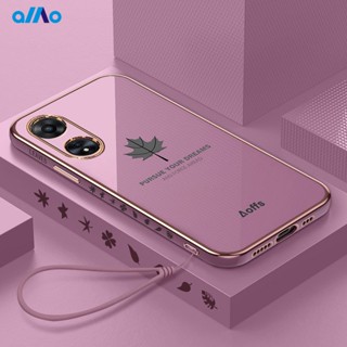 เคสโทรศัพท์ซิลิโคน แบบนิ่ม ลายใบเมเปิ้ล สําหรับ Oppo Reno8 T 4g 5g A78 5g Reno8 T 4g 5g A17k A17 A77s A77 5g A57 A04s