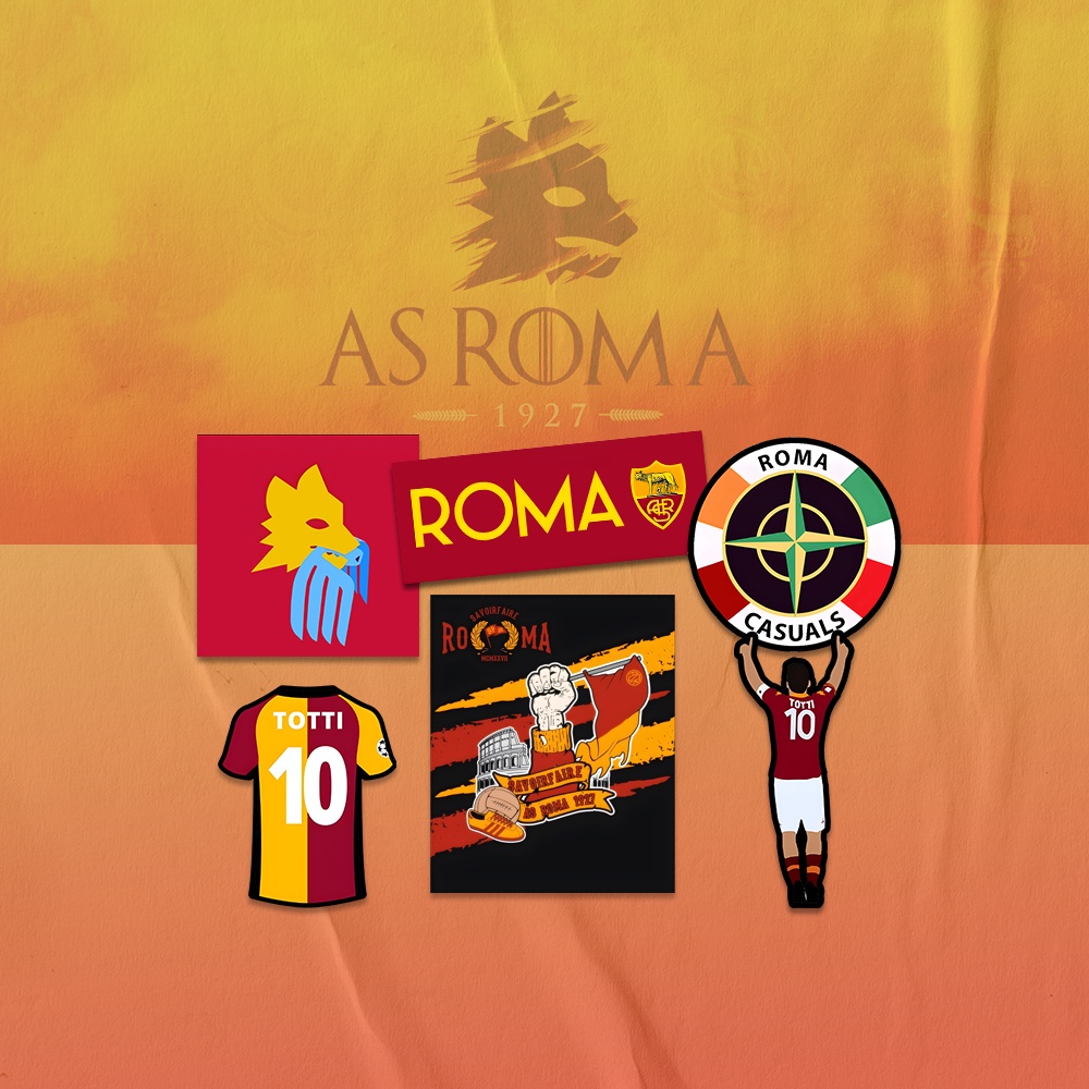 As Roma Sticker Pack i Giallorossi 1927 i Lupi