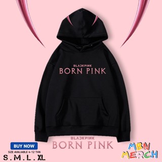 เสื้อแจ็กเก็ต มีฮู้ด ลาย Blackpink สีชมพู สําหรับเด็กผู้ชาย และเด็กผู้หญิง