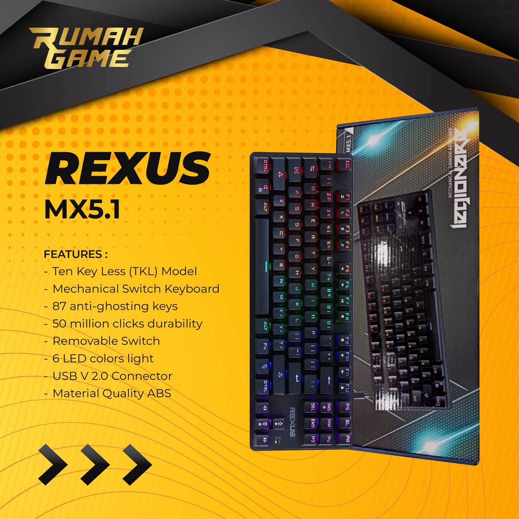 Rexus Legionare MX 5.1 Mechanical TKL Rexus MX5.1 คีย์บอร์ดเกม