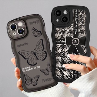 เคสโทรศัพท์มือถือ แบบนิ่ม ลายผีเสื้อ ขอบหยัก สําหรับ Vivo Y02 Y21 Y36 Y22 Y15s V25E V25 Y20 Y16 Y35 Y17 Y22s Y12 Y15 Y33s Y11 Y15A Y12s Y21s V23E Y75 Y91C V20 Y12i Y91 V21 T1 Y55 Y30