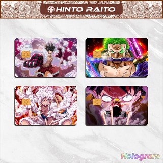 สติกเกอร์โฮโลแกรมพิเศษ One Piece ATM - Emoney Flazz Sticker Skin Card Anime Hologram