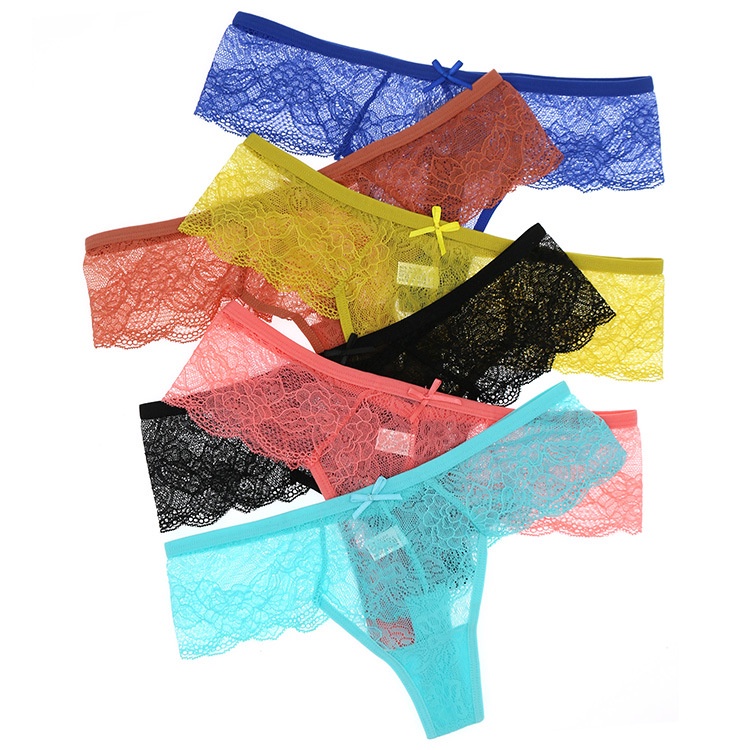 GS 009 - 87403 BIG SIZE PLUS - กางเกงสแลทลูกไม้ THONG G STRING