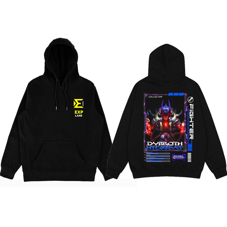 Mobile Legend Hoodie เสื้อกันหนาวสําหรับเด็กและผู้ใหญ่ Hero Dyrroth Fighter Skin Collector, ผิว kof,