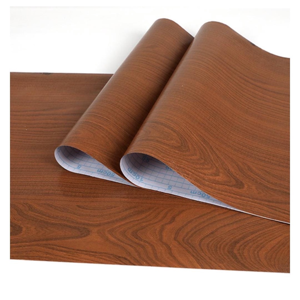 WALLPAPER 10M / 9M / 8M BROWN WOOD FIBER STICKER WALLPAPER WOOD TEXTURE STICKER