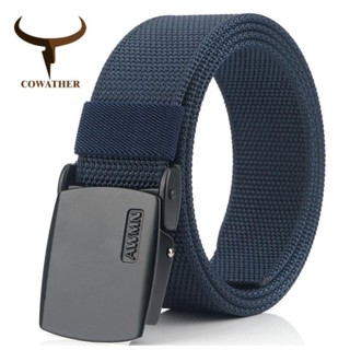 Cowather Ikat Pinggang Pria Canvas Sabuk Casual Nylon Premium Cw-04