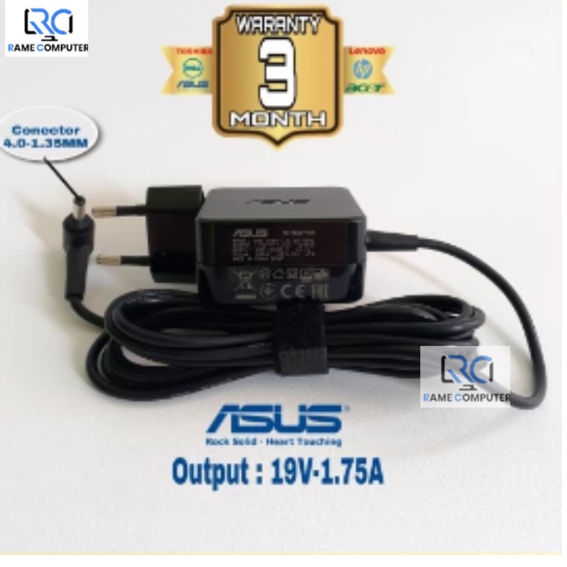 อะแดปเตอร์ชาร์จ Asus 19V-1.75A 4.0 x 1.35 มม. (พินเล็ก) X441N X441S X441B X441M X44NA