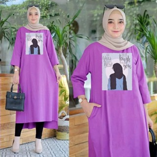 เสื้อทูนิคแขนยาว HIJAB สําหรับผู้หญิง 8