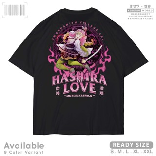 Mitsuri KANROJI เสื้อยืด พิมพ์ลายอนิเมะ Hashira Of Love DEMON SLAYER สไตล์ญี่ปุ่น x A3093