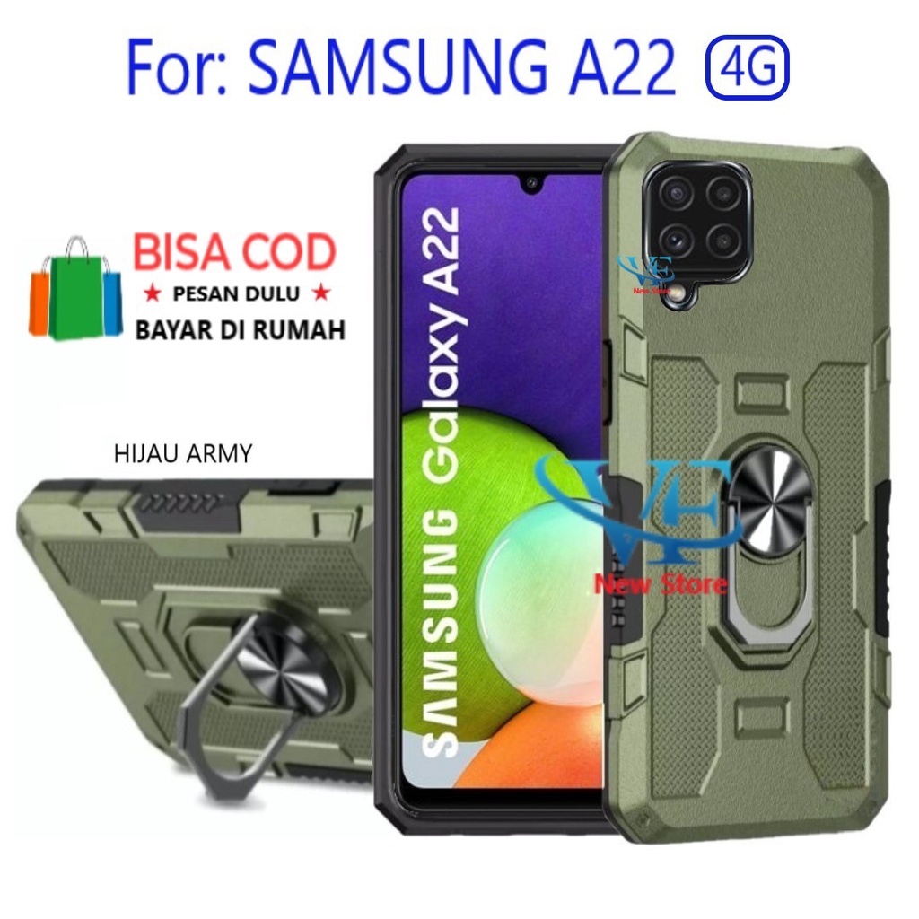 SAMSUNG A22 (4G)- CASING HARD CASE STANDING ROBOT- HIT EYE RING--SOFT CASE STANDING ROBOT SAMSUNG A2