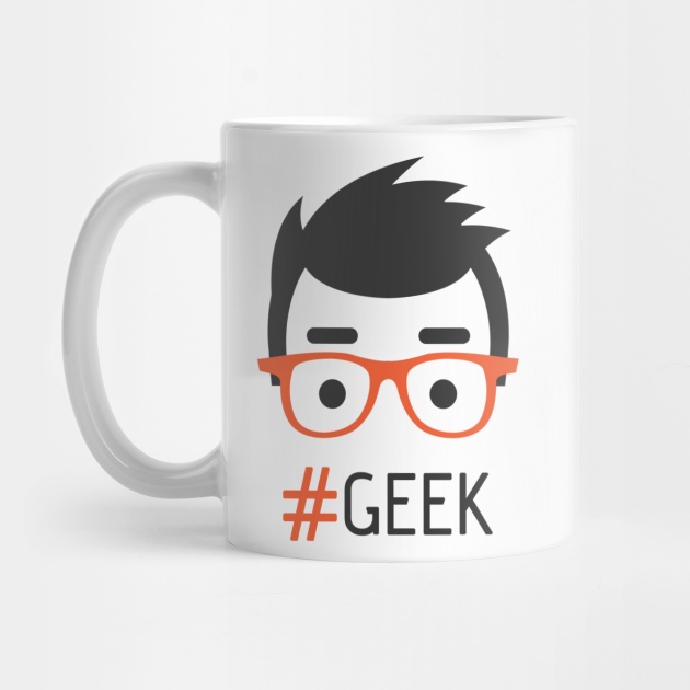 แก้ว Geek การ์ตูนน่ารัก Hashtag