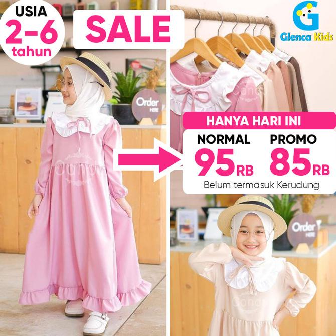 เสื้อผ้า Gamis เสื้อผ้ามุสลิมสําหรับสาวเจ้าหญิง 2 3 4 5 6 ปี YEARS YEARS YEARS