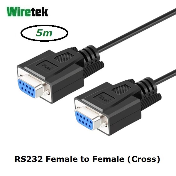 RS232 สาย Female to Female Cross Series 5 เมตร WIRETEK